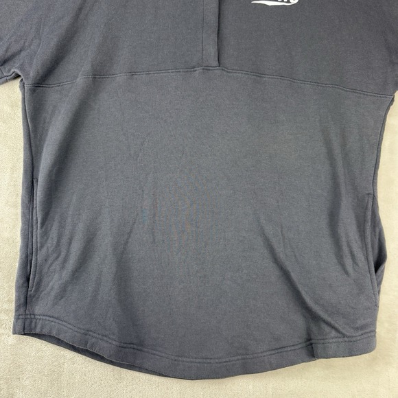 VS Pink Half‎ Zip Funnel Neck Sweatshirt Womens Large Gray Pullover Top Y2K - Picture 4 of 12